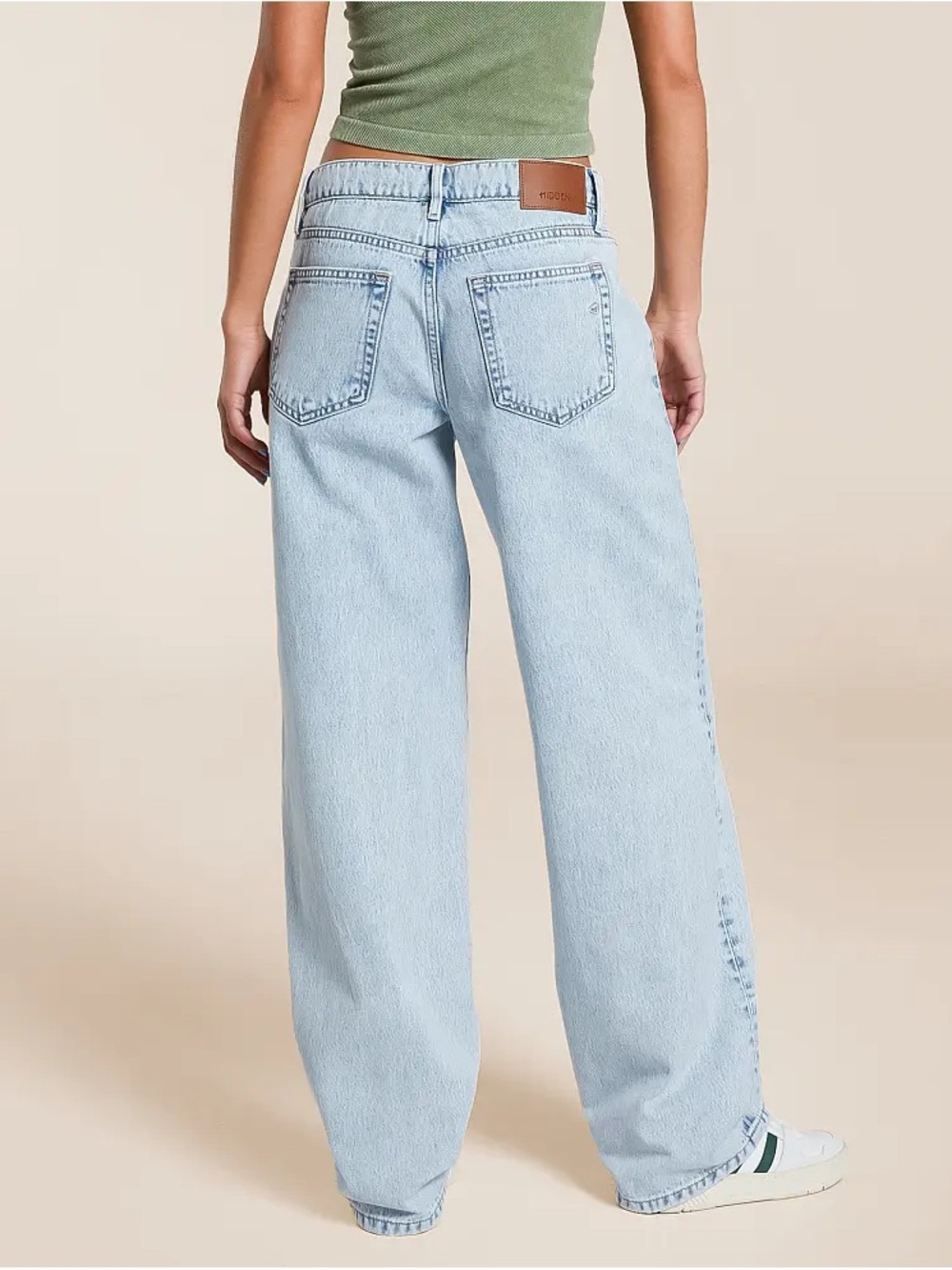 Hidden Womens Alyx Low Slung Baggy Jeans Size 26 Light Wash Wide Leg 90s Y2K - Picture 14 of 14